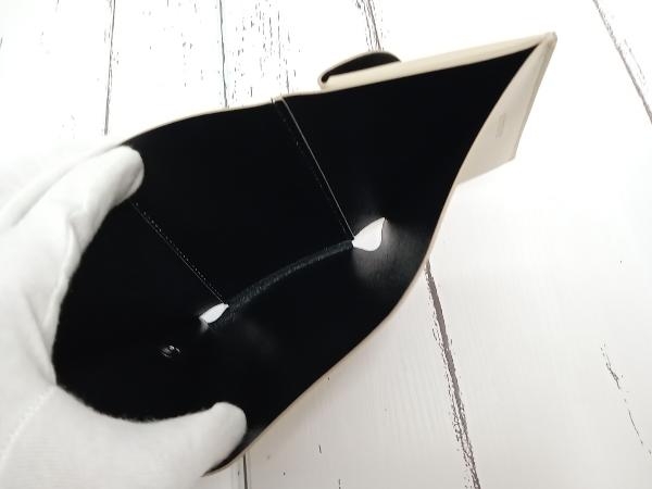 ☆JIL SANDER ジル サンダー origami wallet 三つ折り財布 小銭入れ付 本革 アイボリー系 店舗受取可_画像8