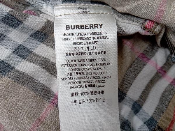 BURBERRY LONDON ENGLAND バーバリー ロンドン 半袖シャツ 開襟シャツ メンズ ベージュ ノバチェック Mサイズ 総柄 店舗受取可_画像6