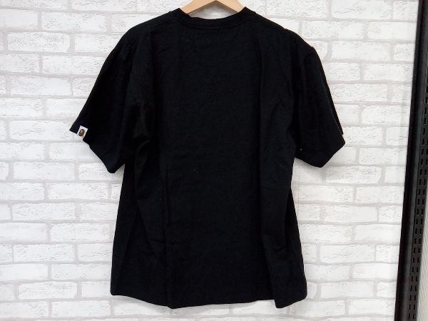 A BATHING APE アベイジングエイプ シャーク 半袖Tシャツ メンズ ブラック ストリート カジュアル XLサイズ プリント 店舗受取可_画像2
