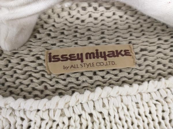 ISSEY MIYAKE イッセイミヤケ 70s 初期 オールスタイル タグ ヴィンテージ 長袖ニット レディース ホワイト ブラウン コットン アクリル_画像8