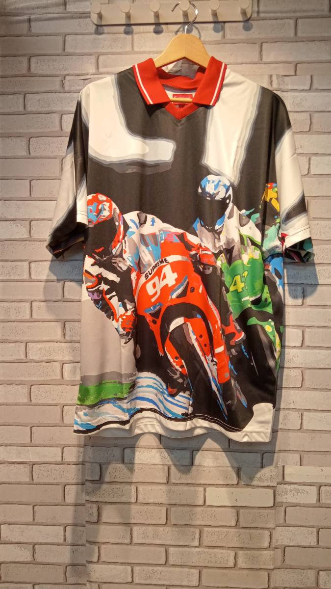 Supreme シュプリーム Lサイズ Racing Soccer Jersey 20SS 半袖ポロシャツ ゲームシャツ ブランド 人気の画像1