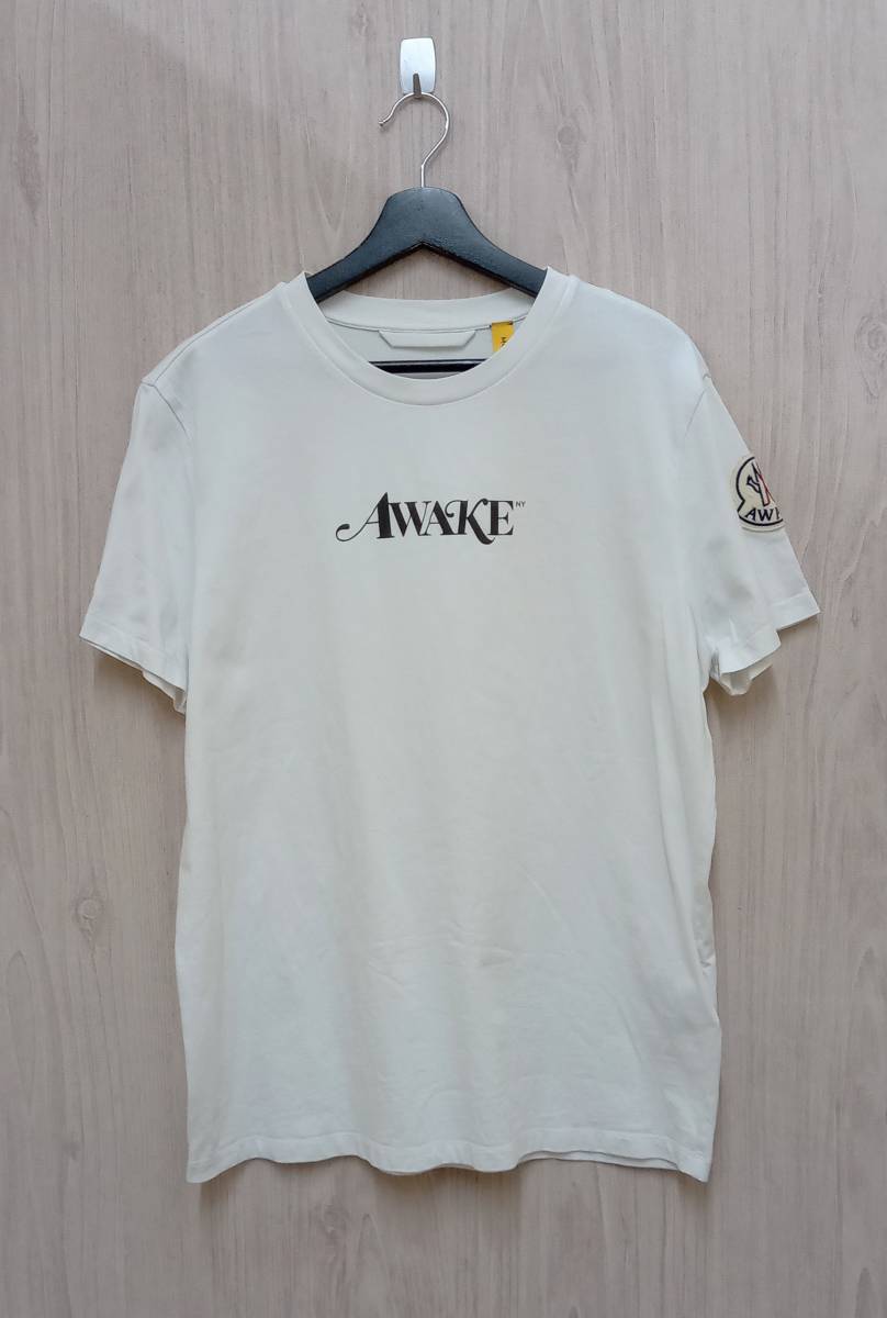 MONCLER×AWAKE/モンクレール×アウェイク/半袖Tシャツ/AWAKE LOGO T CREW NECK/ホワイト/サイズ2