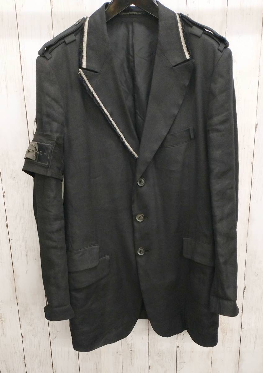 Yohji Yamamoto POUR HOMME/テーラードジャケット/ヨウジヤマモトプールオム/腕章ジャケット/ブラック/HR-J38-301/春