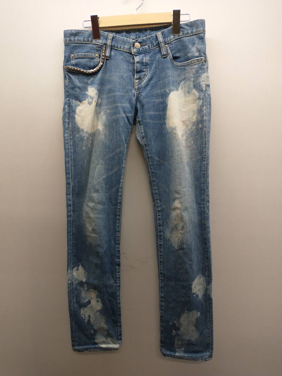 HYSTERIC GLAMOUR RAMONES ヒステリックグラマー ラモーンズ ジーンズ ブリーチ加工 Mサイズ0194AP03 メンズ通年_画像1