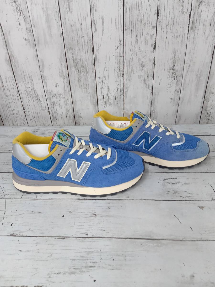 【箱付き】New Balance ×BODEGA／U574LGD1／ブルー／28.5cm／替え紐付き/追記:左足色焼け有_画像5