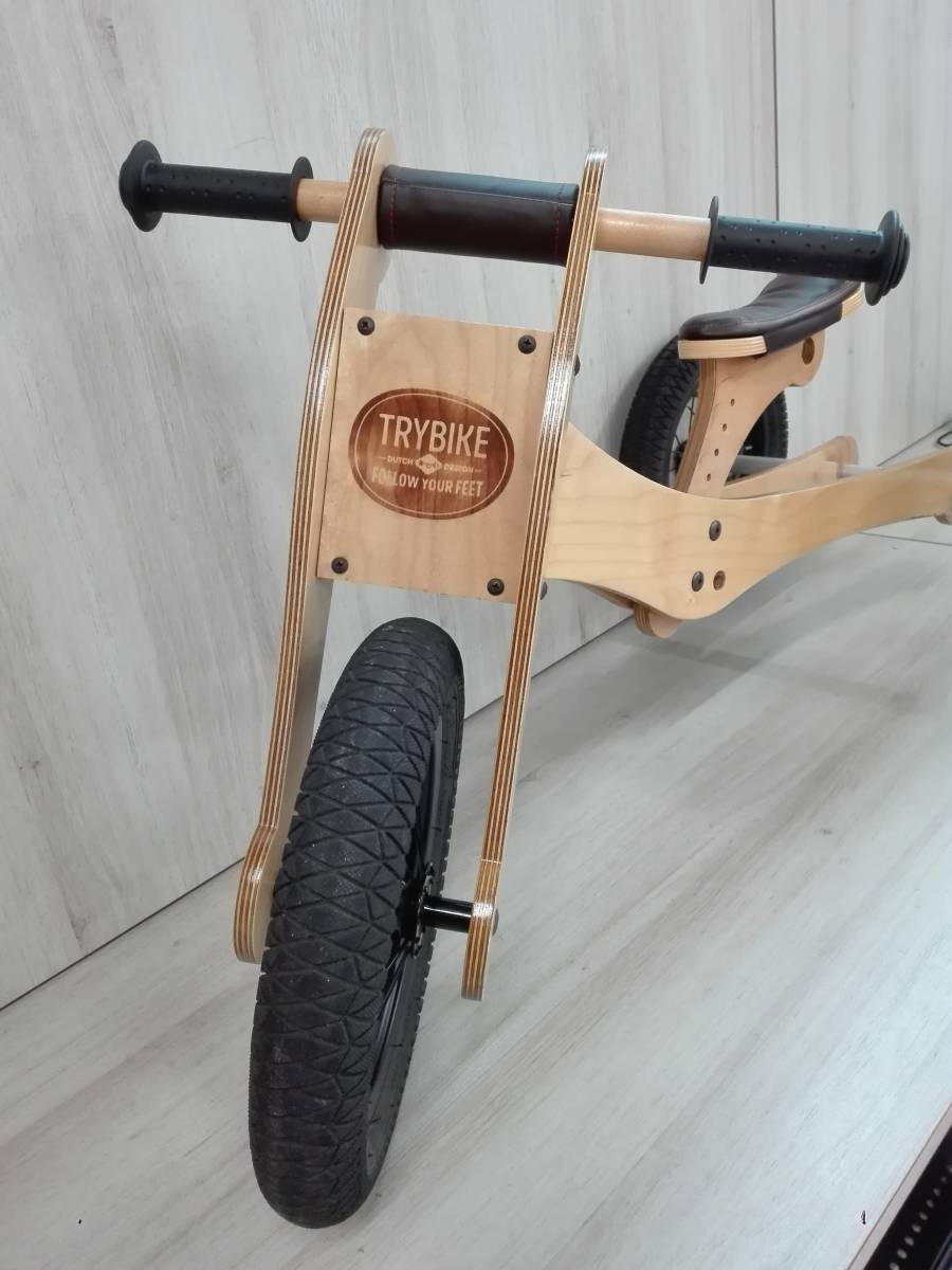 TRYBIKE wood 4-IN-1 tricycle toy for riding wooden Try bike 