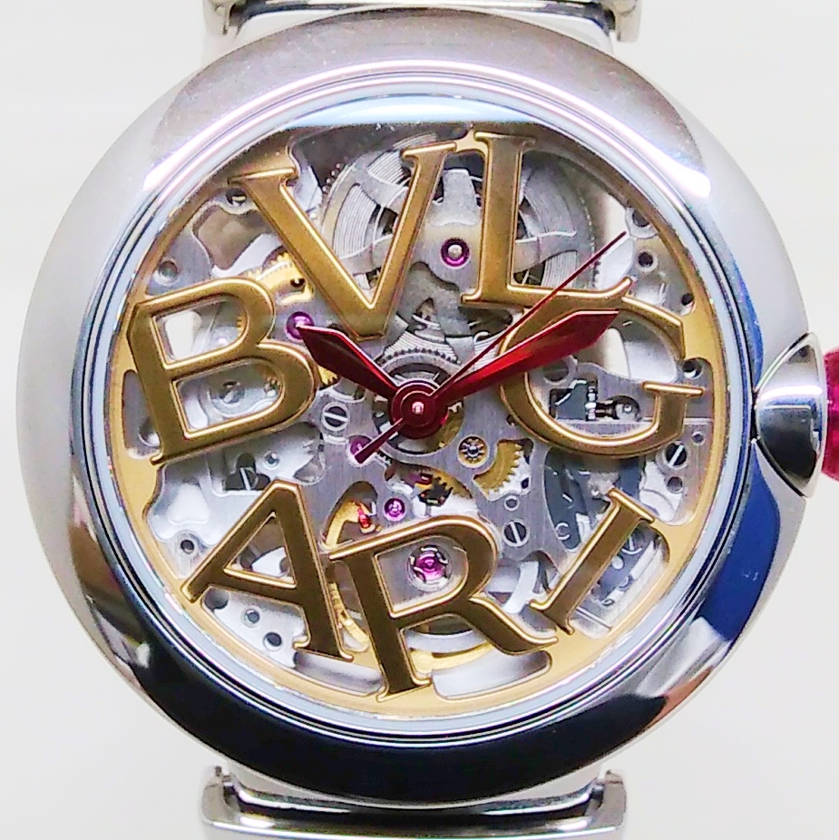 BVLGARI ブルガリ/ルチェア LU33S 自動巻き ベルト使用感有 付属品有り R5.3月研磨済み 腕時計