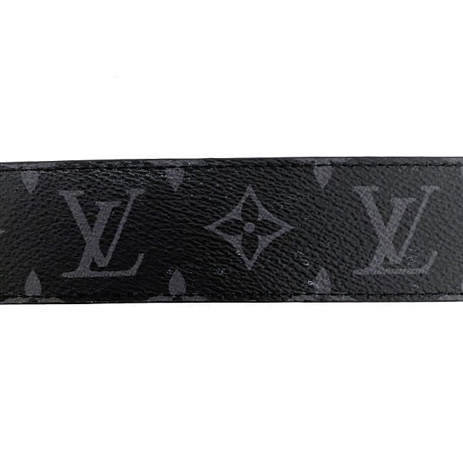ルイ ヴィトン ベルト サンチュール LV イニシャル ブラック グレー