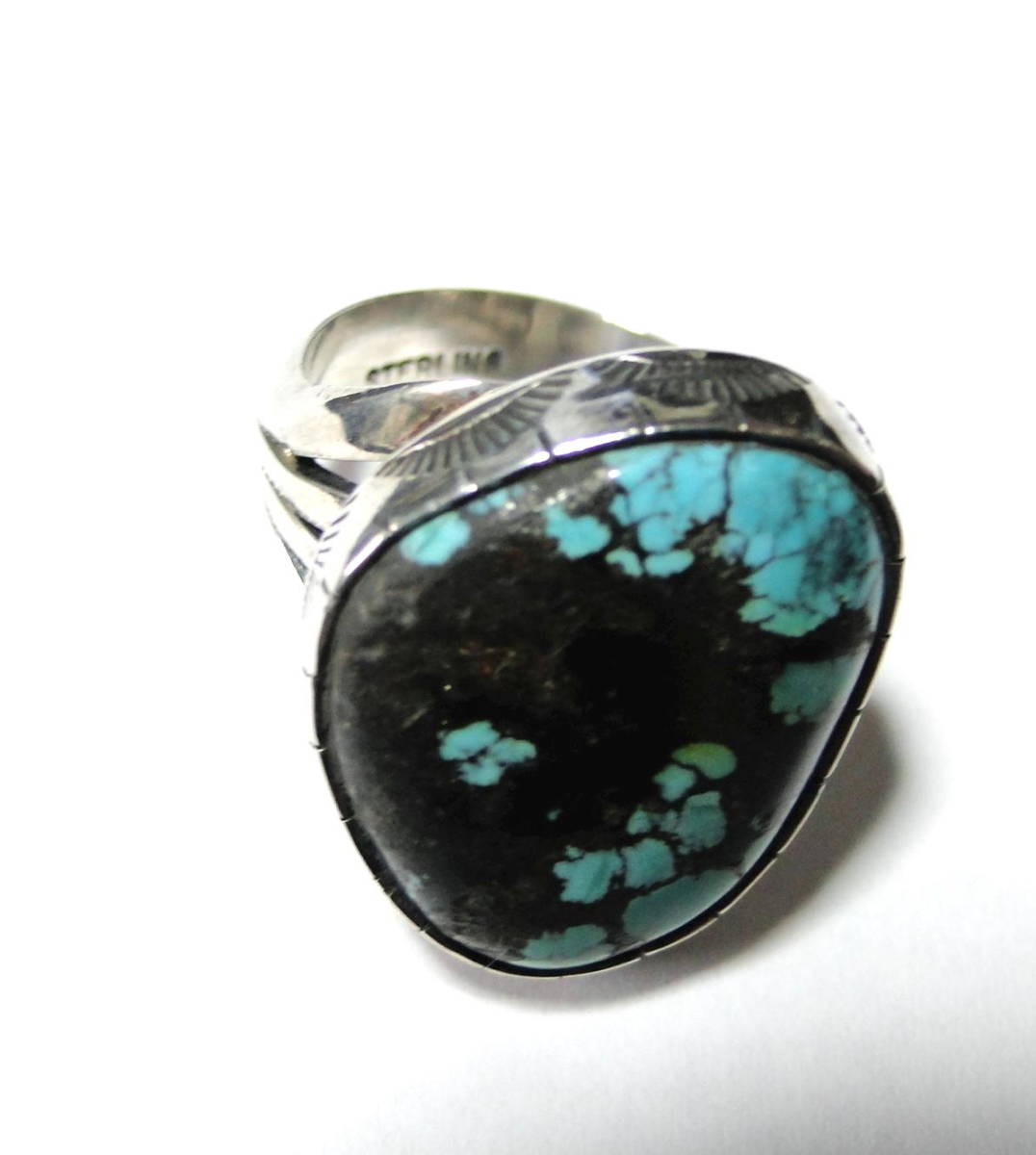 80\'s Vintage Navajo group NAVAJO Old ring turquoise & silver including carriage 