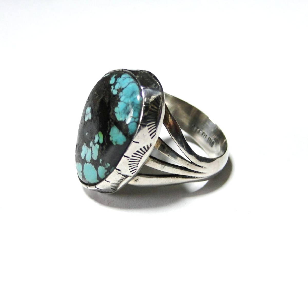 80\'s Vintage Navajo group NAVAJO Old ring turquoise & silver including carriage 