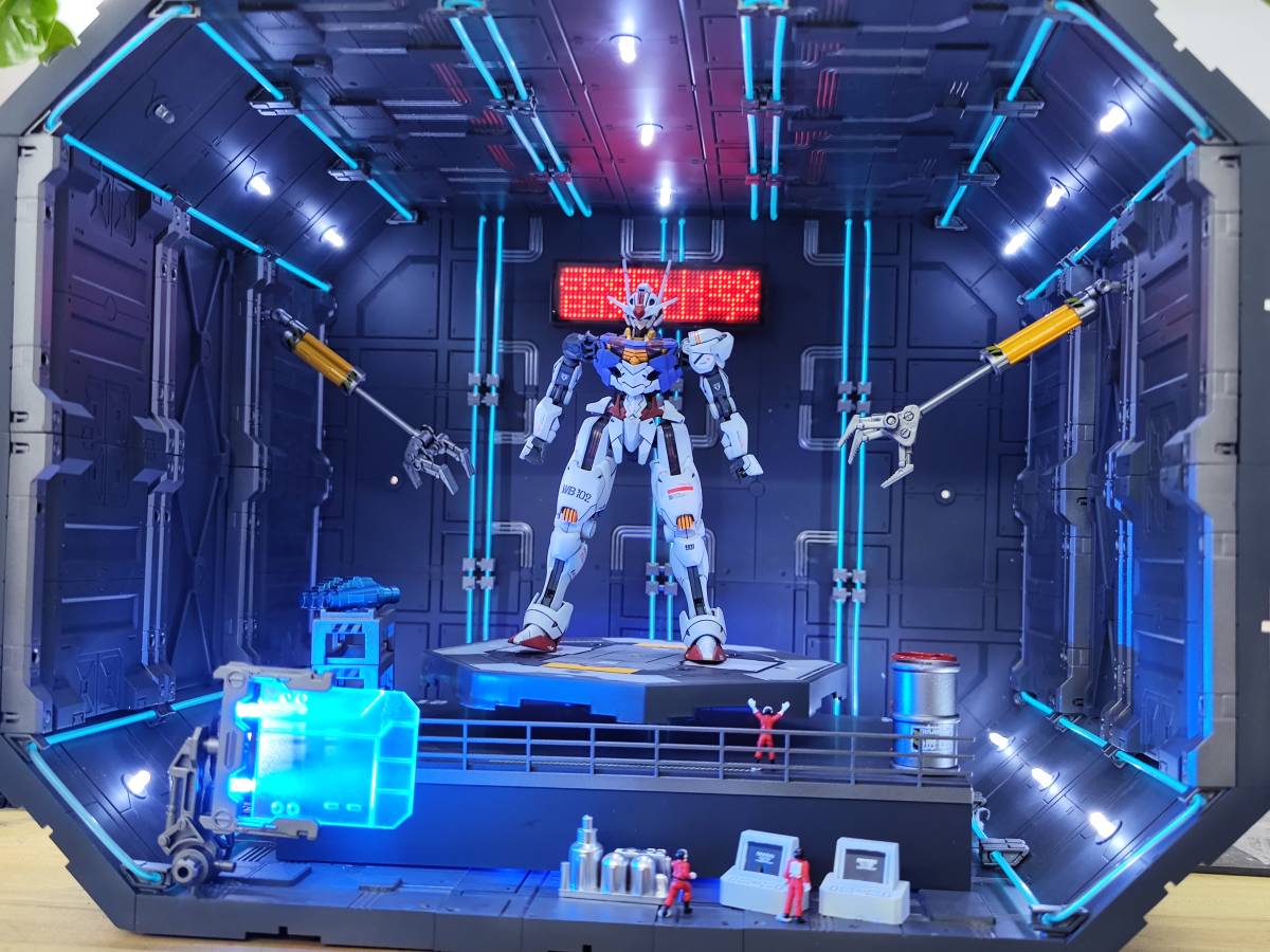 レビュー高評価のおせち贈り物 オリジナル製作品 格納庫 システムベース ジオラマ ガンダム 完成品