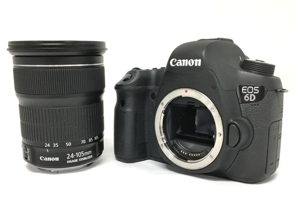 Canon EOS 6D ボディ EF 24-105mm 1:3.5-5.6 IS STM カメラ レンズ セット 趣味 撮影 中古 F7358430