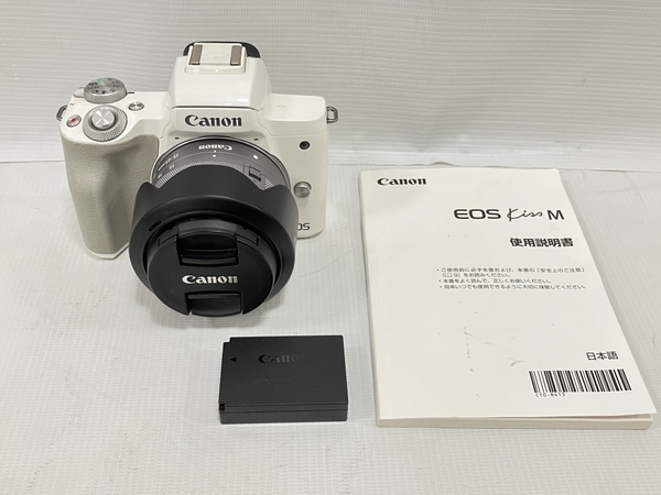 レンズ Canon EOS Kiss M EF-M15-45 IS STM レンズキット カメラ 中古