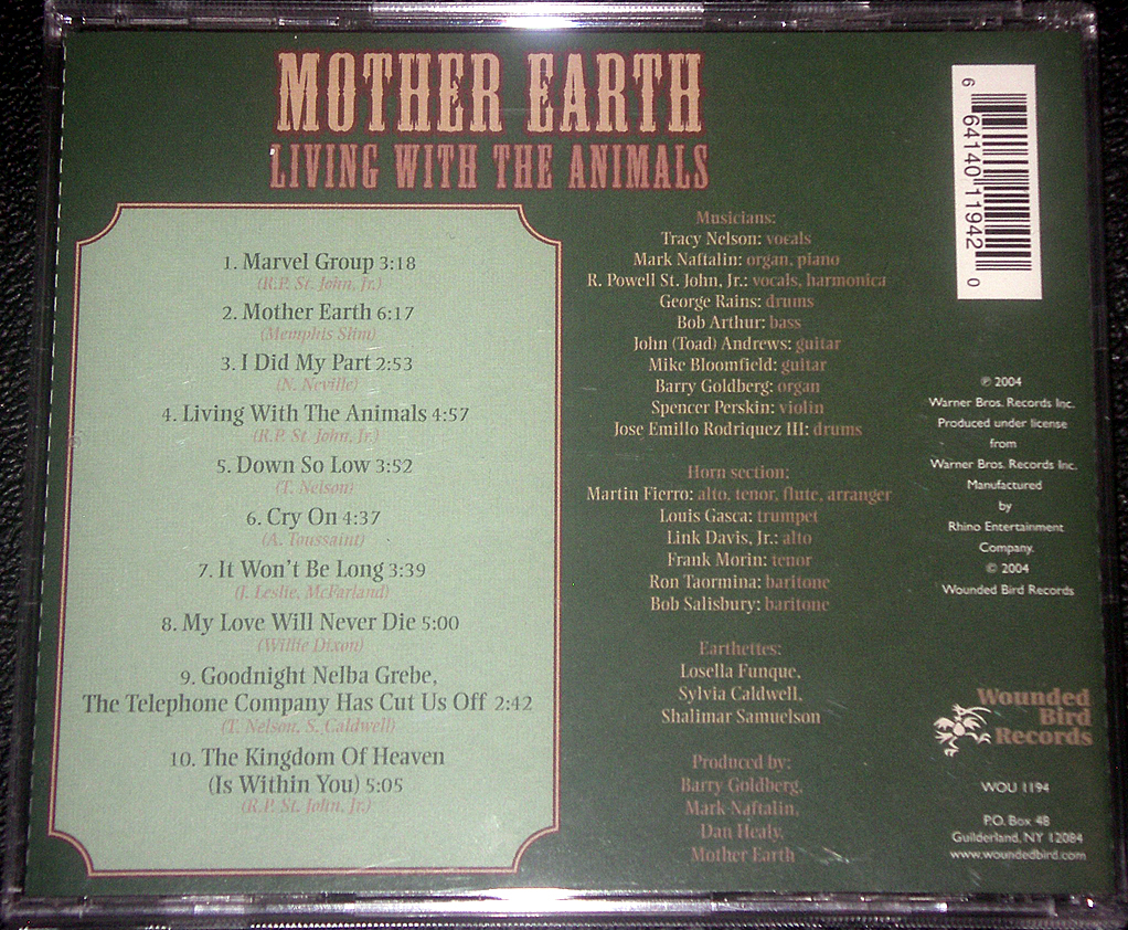 マザー・アース MOTHER EARTH / LIVING WITH THE ANIMALS トレイシー・ネルソン_画像3