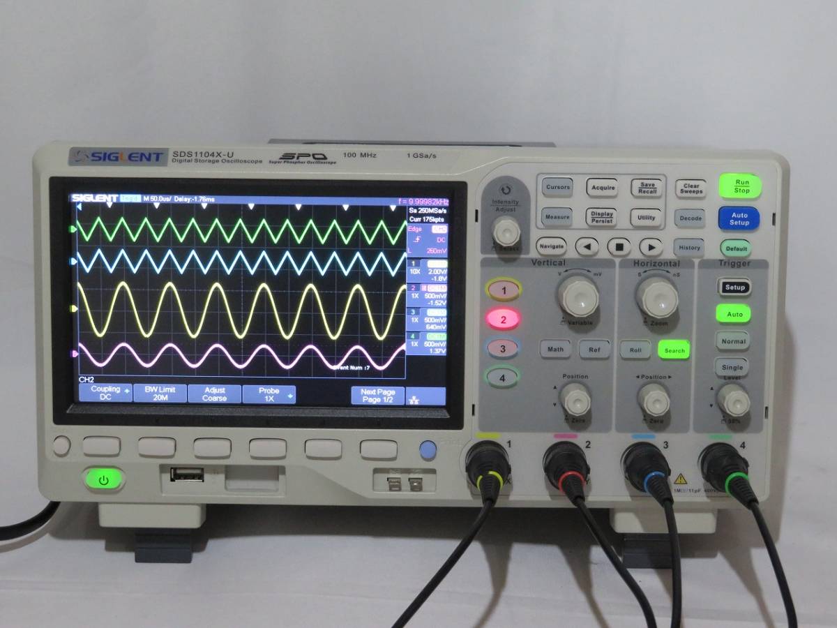 Siglent SDS1104X-E 100Mhz デジタルオシロスコープ 4チャンネル 標準