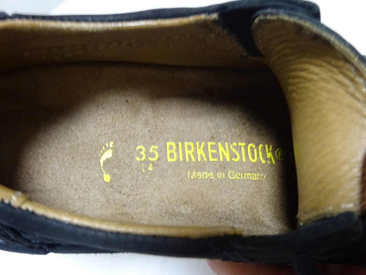 BIRKENSTOCK　ビルケンシュトック　プレーントゥシューズ　ヌバックレザーシューズ　ブラック　黒　レディース　35　22.5cm　ドイツ製_画像3