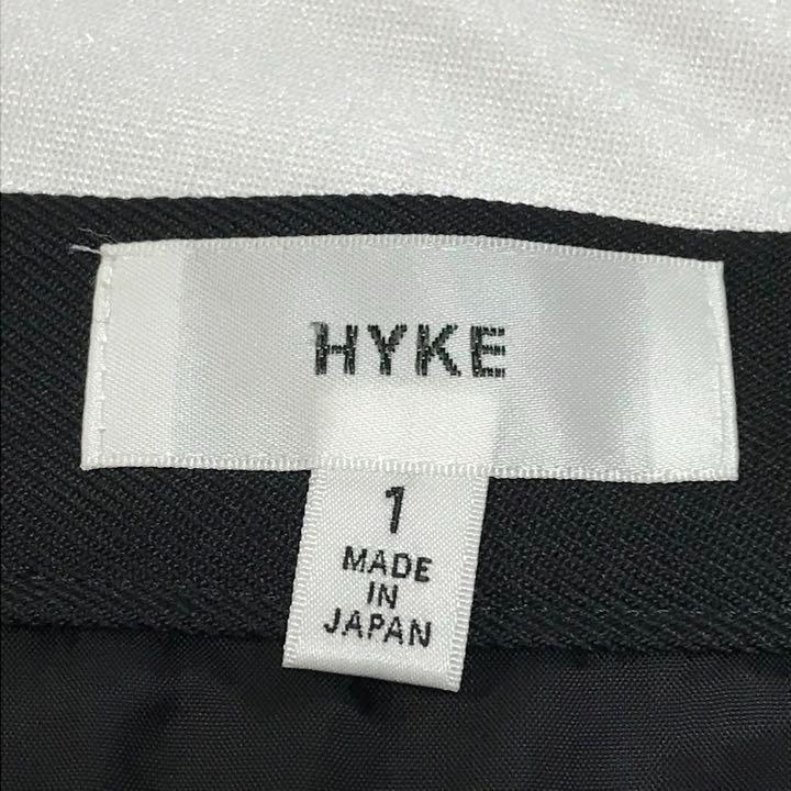 HYKE ハイク プリーツスカート ラップスカート チェック カーキ