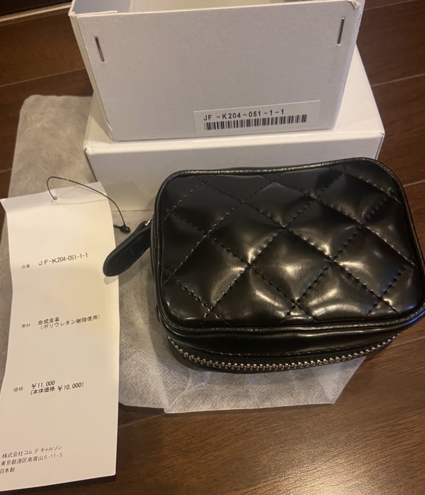 新品 COMME des GARCONS JUNYA WATANABE ジュンヤ コムデギャルソン Quilting Poly Mini Bag ポーチ バッグ JF-K204-051 定価11000円_画像1