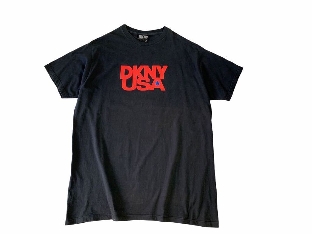 レア 美品 DKNY USA Y2K 90's VINTAGE USA製 プリントTシャツ ダナキャラン ビッグシルエット 大きめサイズ Donna Karan 古着_画像4