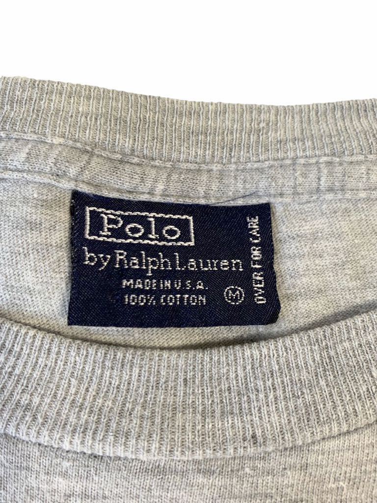 希少 90's VINTAGE POLO Ralph Lauren ポロベア USA製 90年代 ビンテージ ラルフローレン ポロベアー 古着  POLO BEAR アメリカ製 シングル