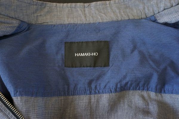 【即決】HAMAKI-HO ハマキホ メンズ ジップブルゾン リネン 麻 薄手 ライトネイビー系 サイズ:M イタリー製 【747710】_画像6