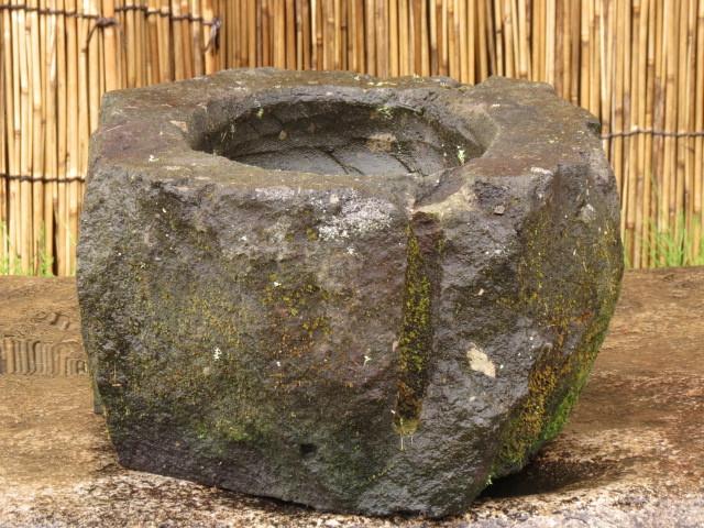 . ширина 32cm масса 21kg рука горшок с водой Kyushu производство натуральный камень 