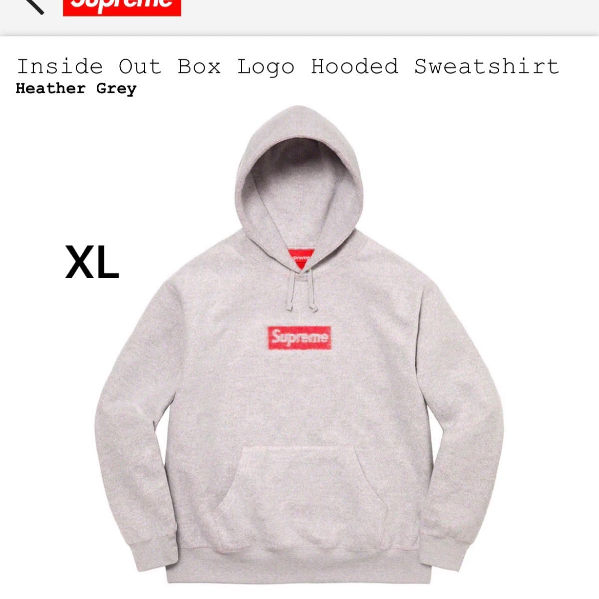 大決算売り尽くし☆ グレーXL supreme ボックスロゴ inside Supreme