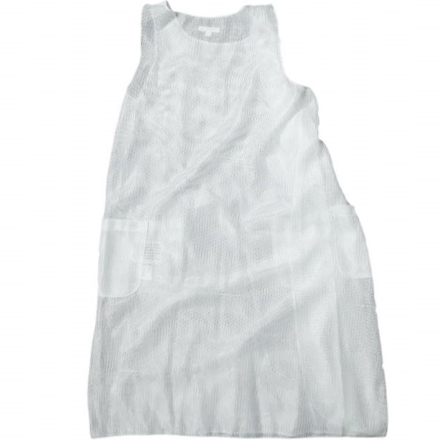 Engineered Garments エンジニアードガーメンツ 19SS Wrap Dress - Daytona Mesh メッシュラップドレス 2 ホワイト ワンピース g10790_画像2