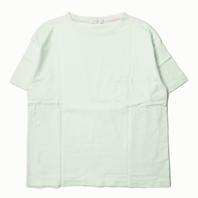 LABRAT ラブラット 日本製 ワイドポケットショートスリーブTシャツ S ライトグリーン 半袖 ビッグシルエット クルーネック トップス g10696_画像1