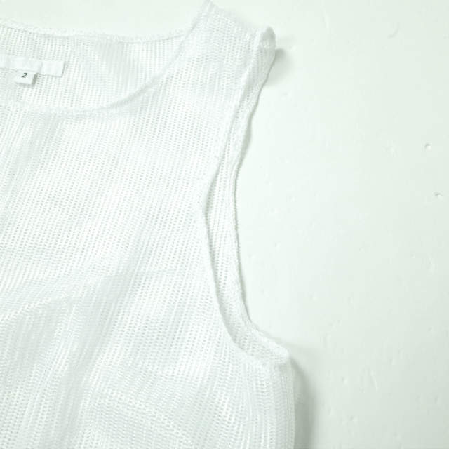 Engineered Garments エンジニアードガーメンツ 19SS Wrap Dress - Daytona Mesh メッシュラップドレス 2 ホワイト ワンピース g10790_画像5