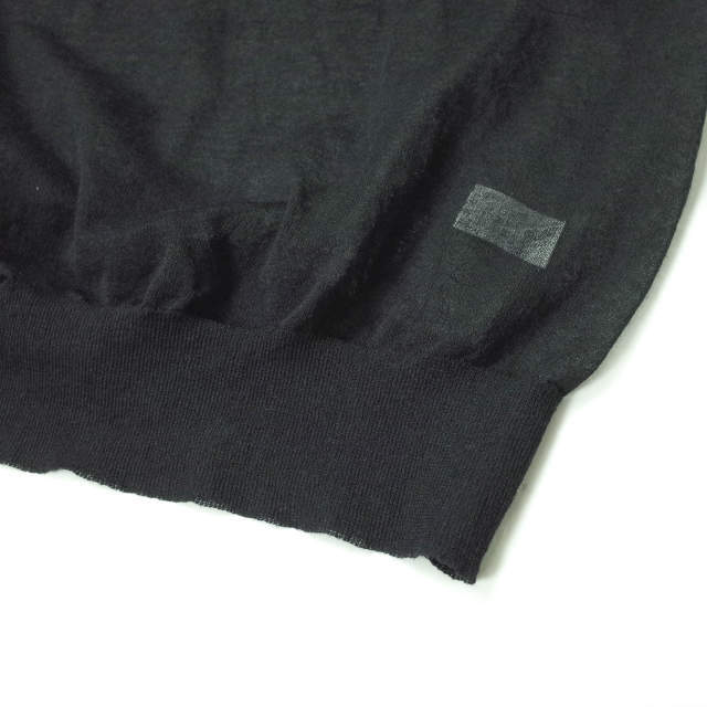 6 ROKU BEAUTY＆YOUTH ロク ビューティーアンドユース SUKE ELBOW PATCH KNIT 透けエルボーパッチニット 8613-105-0098 ブラック g10401_画像5