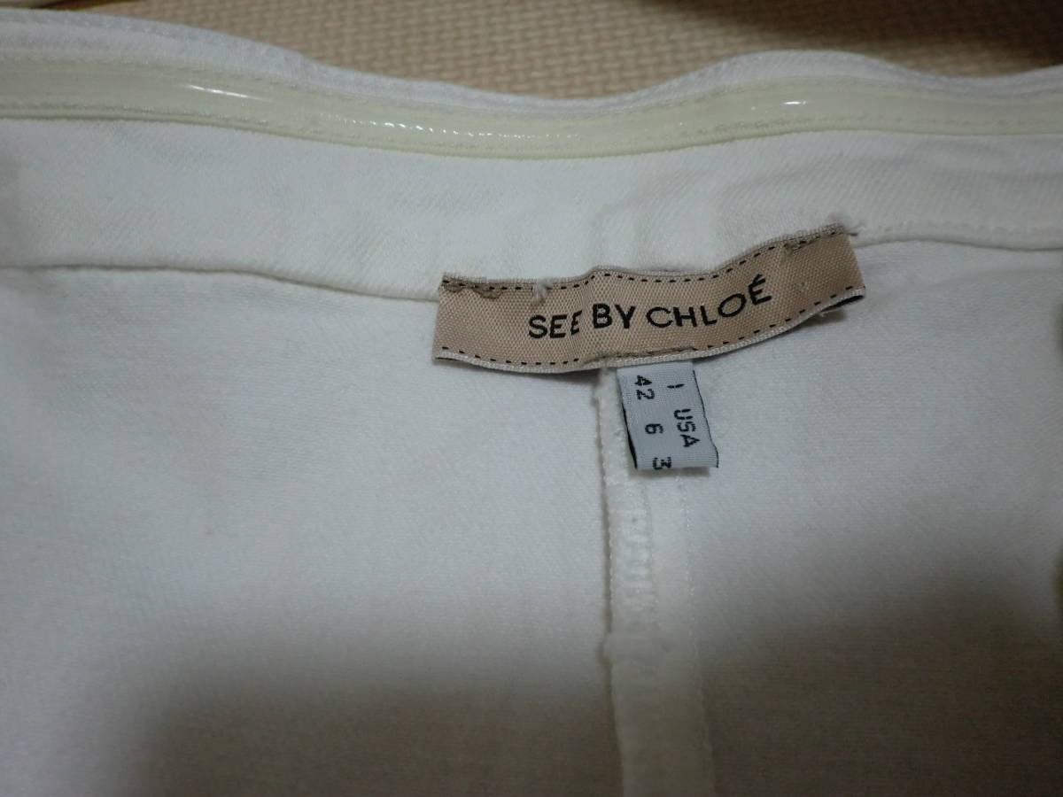 SEE BY CHLOE See by Chloe Short комбинезон шорты хлопок casual женский оттенок белого size:I42 M
