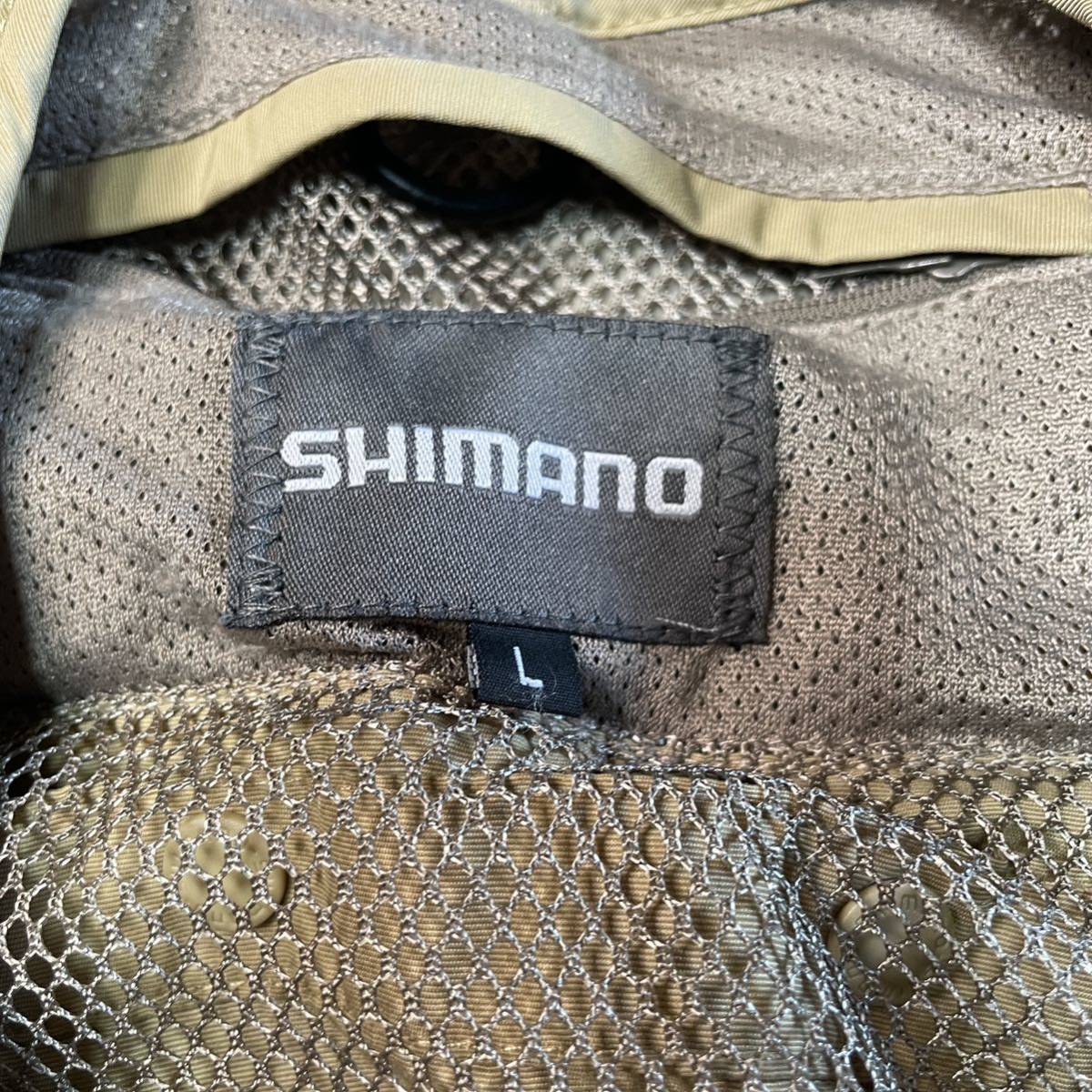 SHIMANO シマノ フィッシングベスト 2way 茶色 Lサイズの画像8