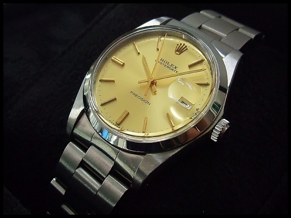 KW63■処分特価 ■美品 1971年 ROLEX OYSTER DATE Ref.6694 手巻 シャンペンゴールド