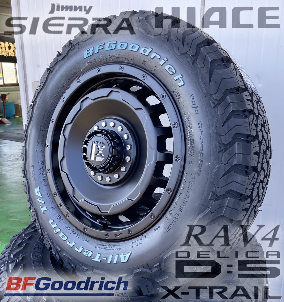 当店 イチオシ!! デリカD5 エクストレイル CX5 タイヤホイール 16インチ SwaGGer BFGoodrich オールテレーン KO2 215/70R16 ホワイトレター_画像6