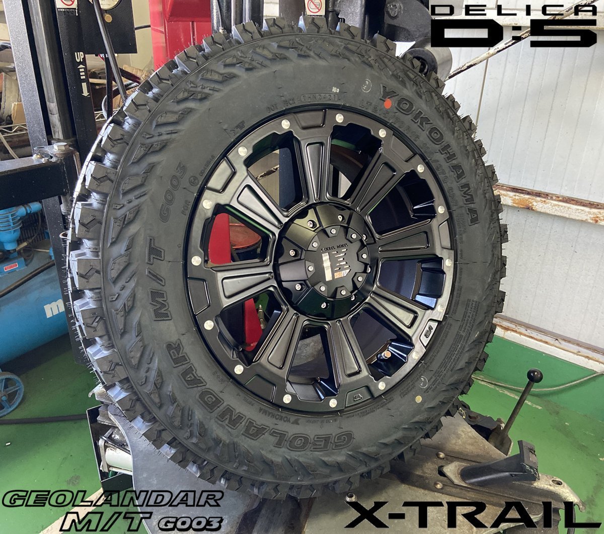 デリカD5 X-TRAIL LEXXEL DeathRock ヨコハマ ジオランダー MT G003 215/70R16 タイヤホイール16インチ 新品4本セット_画像3