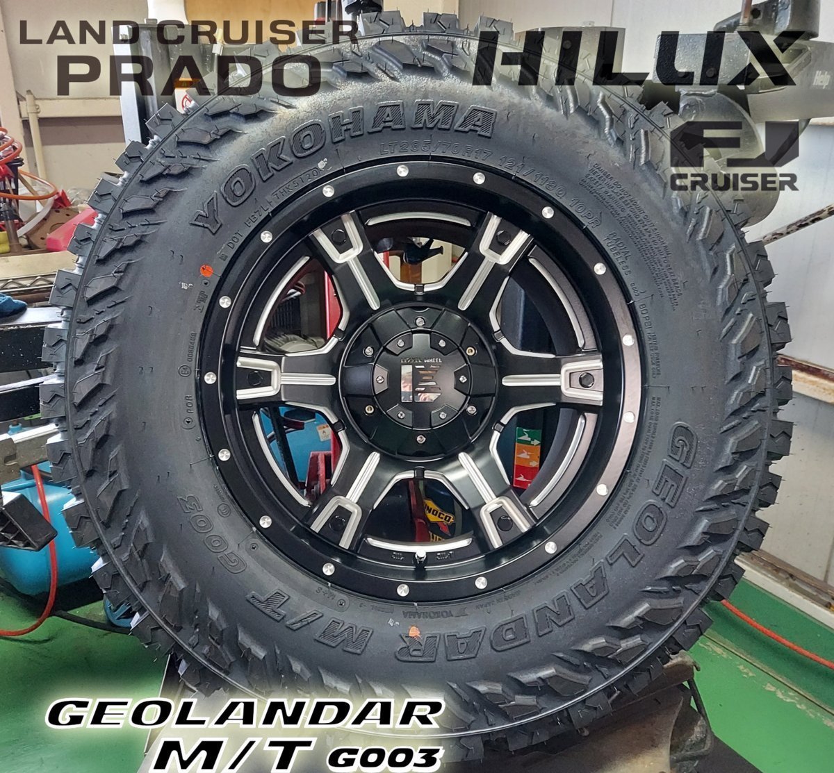 JK JL ラングラー LEXXEL OutLaw ヨコハマ ジオランダー MT G003 265/70R17 285/70R17 タイヤホイール17インチ_画像6