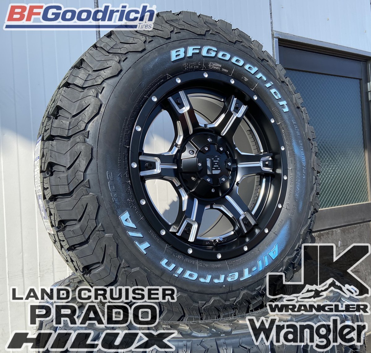 プラド ハイラックス サーフ FJ 大人気タイヤ BFグッドリッチ オールテレーン KO2 265/65R17 265/70R17 タイヤホイール 17インチ OutLaw_画像4