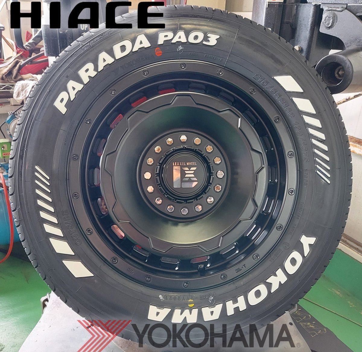 ライズ　ロッキー タイヤホイールセット 16インチ SwaGGer スワッガー YOKOHAMA PARADA 215/65R16 ホワイトレター_画像1