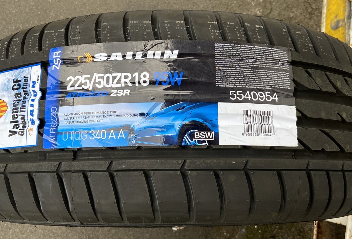 ハイエース レジアスエース 200系 タイヤホイール 18インチ BD12 特選タイヤ 225/50R18 新品 4本セット_画像8