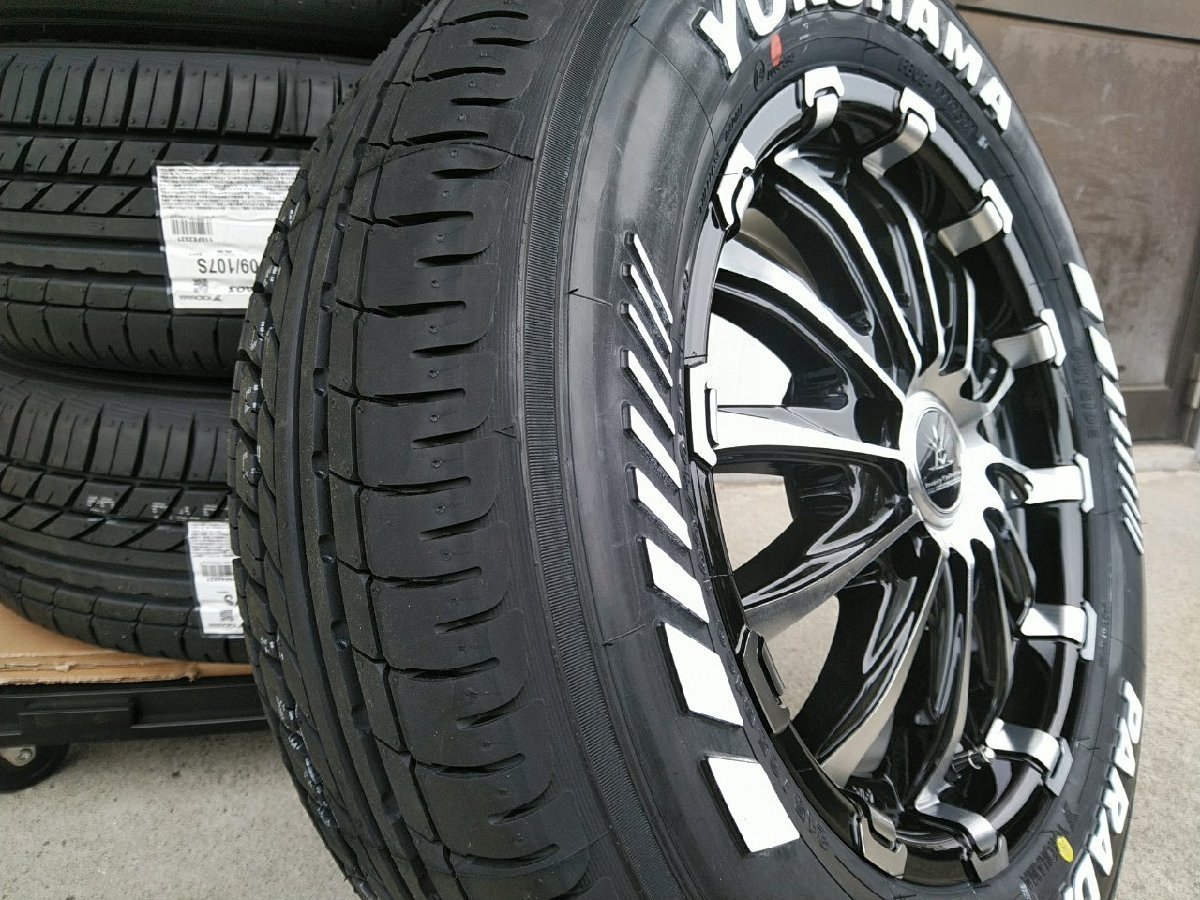 人気 ヨコハマ パラダ ホワイトレター 215/65R16 200系ハイエース 16インチ タイヤホイールセット BD12_画像4