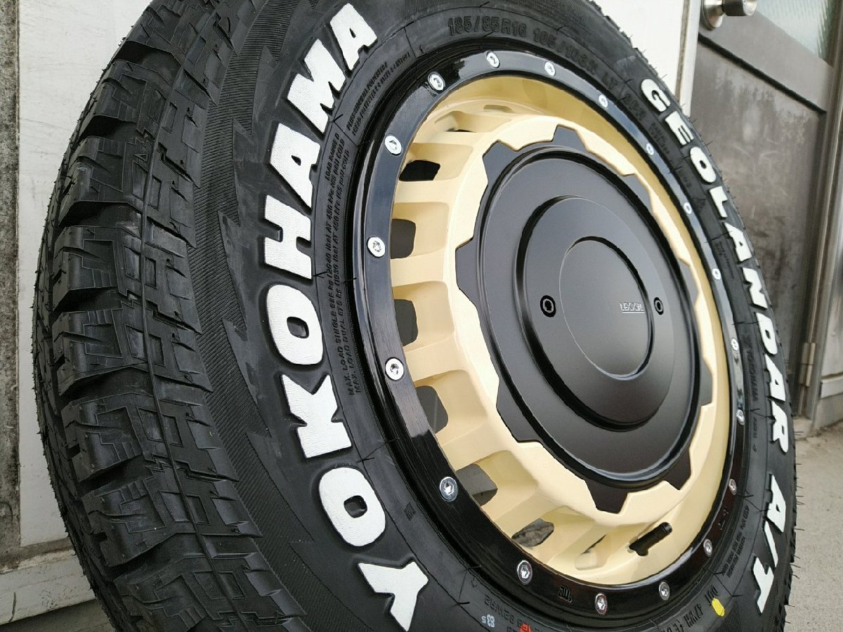 ジムニー JB64 JB23 タイヤホイール ヨコハマ ジオランダー A/T G015 185/85R16 ホワイトレター 16インチ SwaGGer_画像2