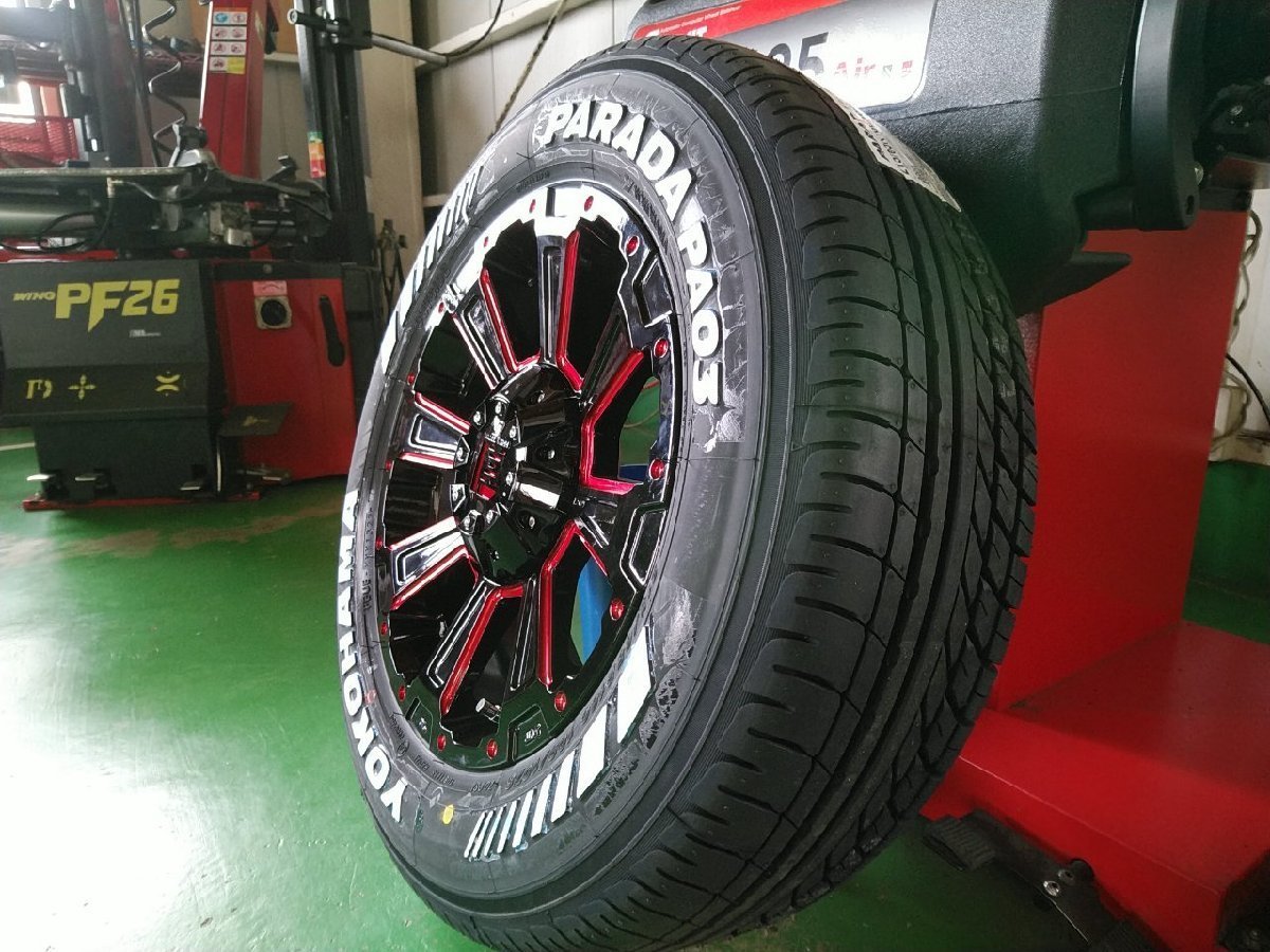 YOKOHAMA パラダ 215/65R16 車検対応 200系ハイエース タイヤホイール 4本セット 16インチ LEXXEL DeathRock_画像1