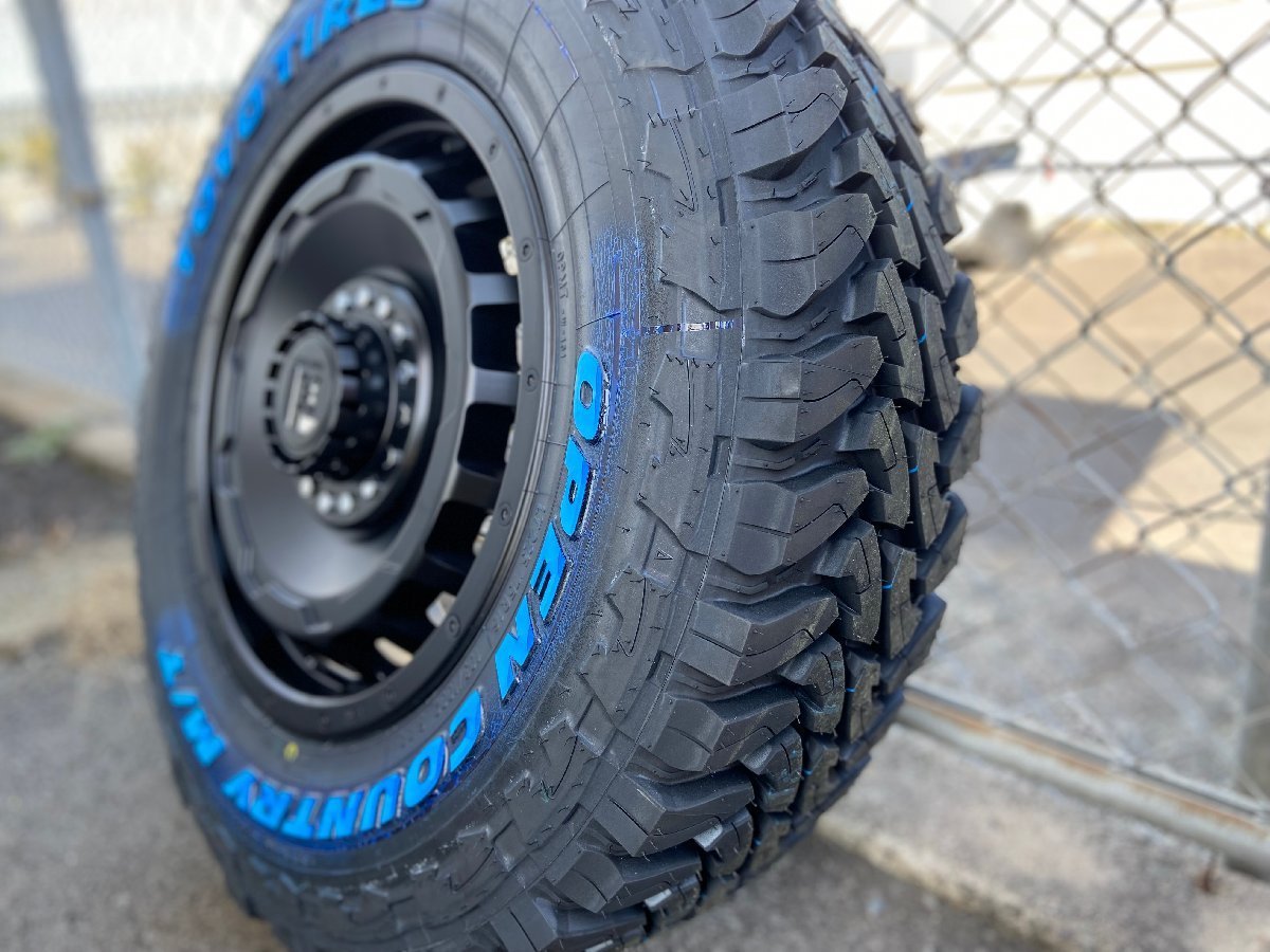 リフトアップ車 ジムニー シエラ JB74 タイヤホイール 4本セット 1台分 TOYO オープンカントリーMT 225/75R16 16インチ LEXXEL SwaGGer_画像3