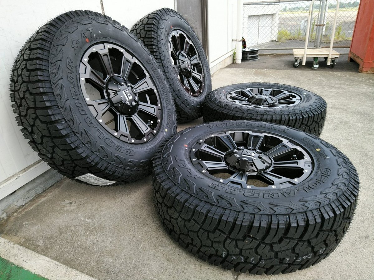 デリカ D5 RAV4 エクストレイル アウトランダー タイヤホイールセット 235/70R16 ヨコハマ ジオランダーX-AT 16インチ LEXXEL DeathRock_画像3