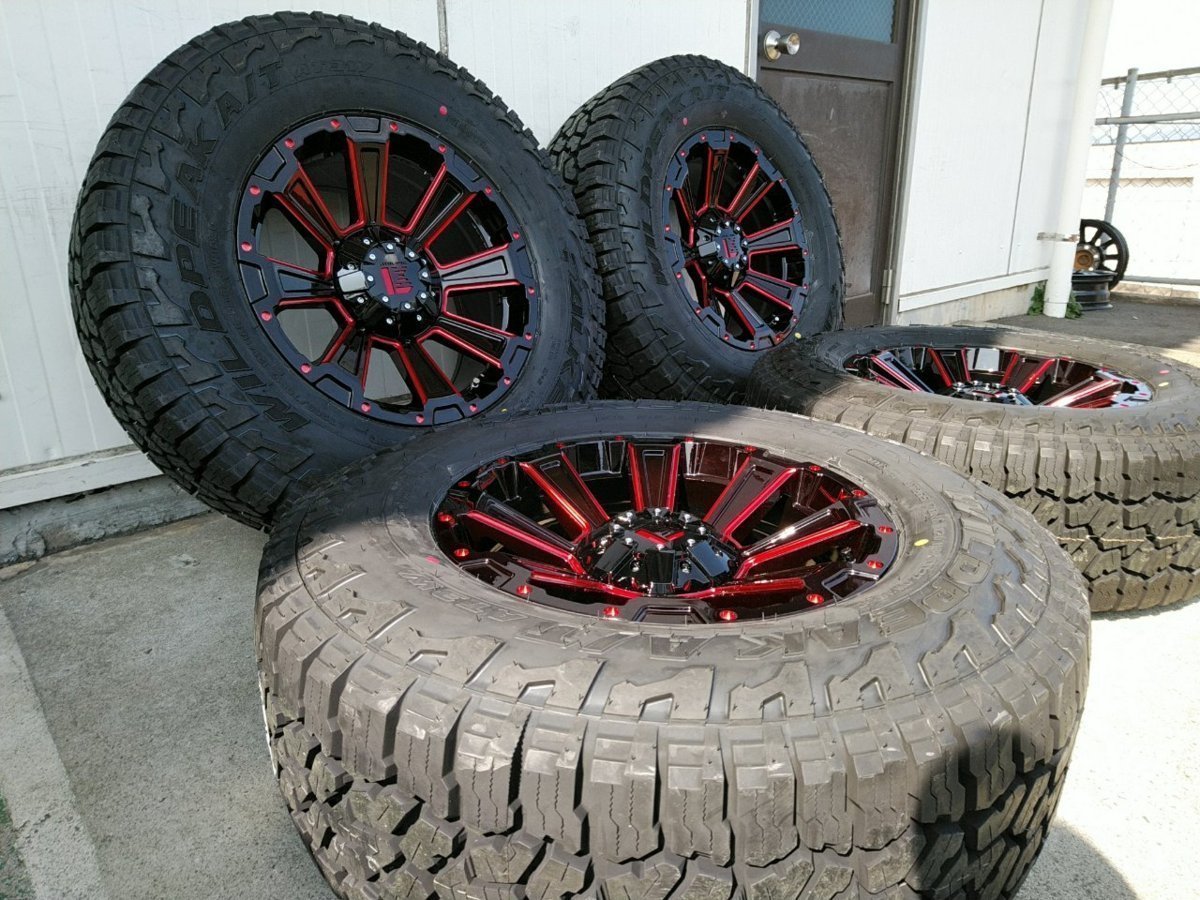 150プラド サーフ ハイラックス 265/70R17 タイヤホイール 新品4本セット ファルケン ワイルドピーク AT3W 17インチ DeathRock_画像5