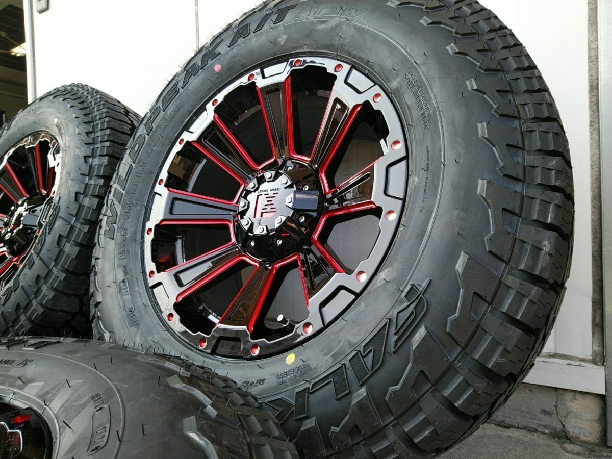 150プラド サーフ ハイラックス 265/70R17 タイヤホイール 新品4本セット ファルケン ワイルドピーク AT3W 17インチ DeathRock_画像8