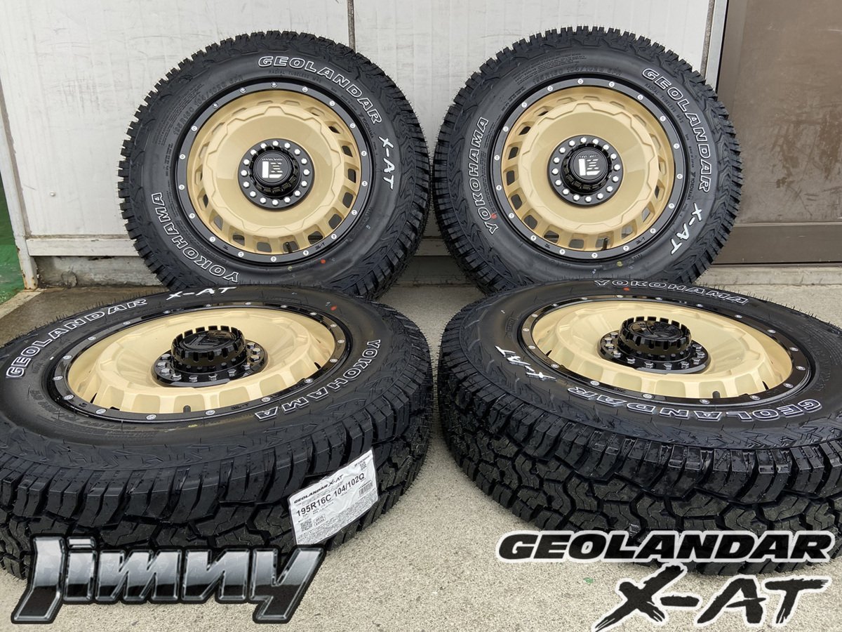 ジムニー JB64 JB23 JA12 JA11 タイヤホイール ヨコハマ X-AT 195R16 SwaGGer 新品4本セット 16インチ ホワイトレター_画像5