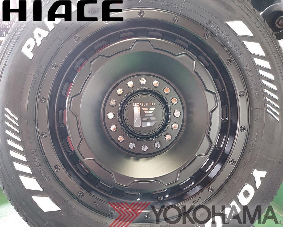 LEXXEL SwaGGer スワッガー!!200系ハイエース YOKOHAMA ヨコハマ PARADA パラダ 215/65R16 16インチ 新品タイヤホイールセット