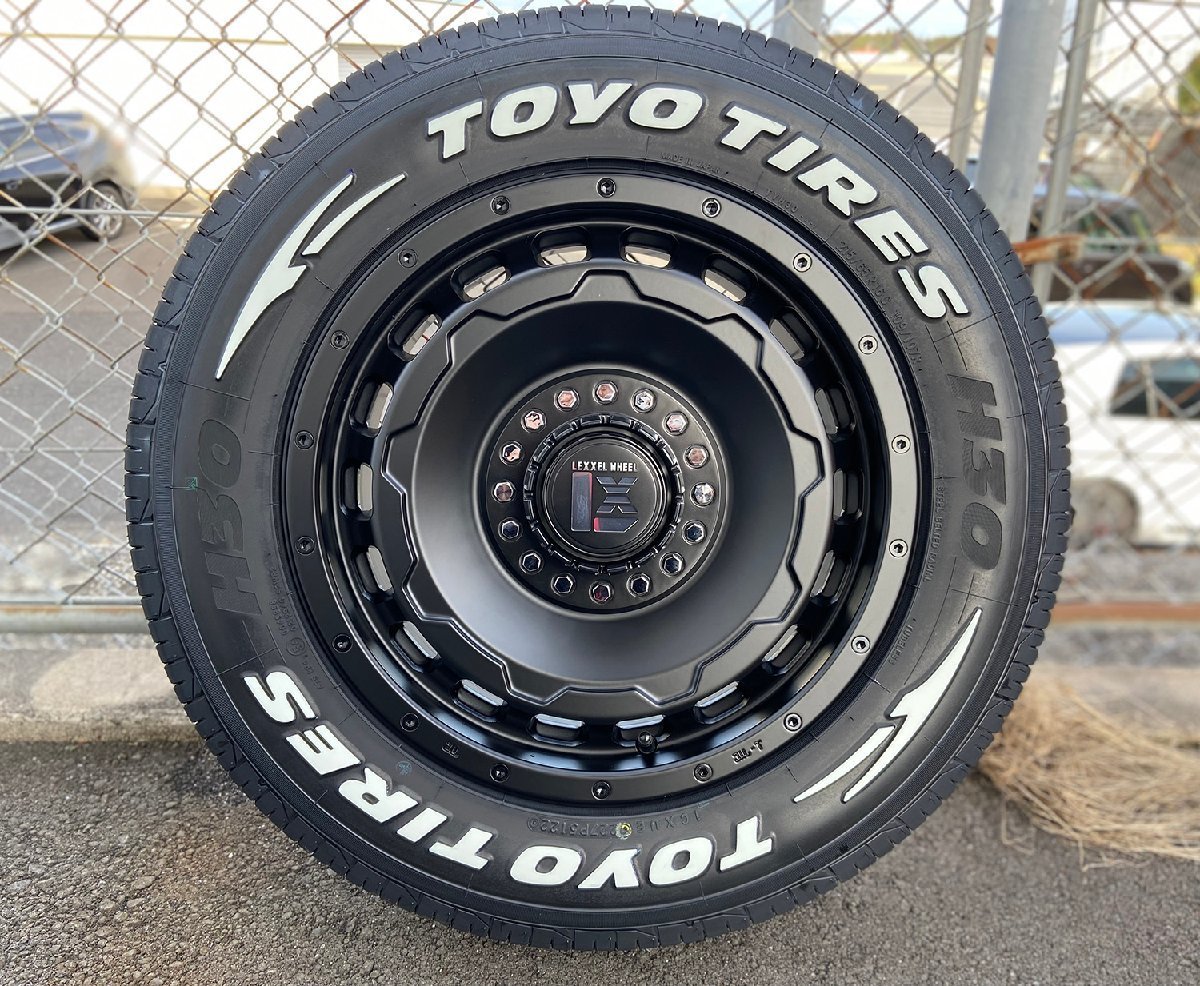 車検対応!! 日産 キャラバン CARAVAN TOYO H30 215/65R16 ホワイトレター タイヤホイールセット LEXXEL SwaGGer 1台分